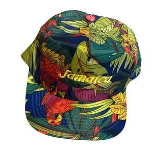 Jamaica Tropical Forest Parrot Multicolor SnapBack Hat Nylon Cap Unisex